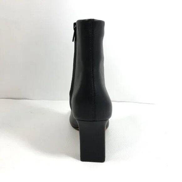 VINCE Leather Ankle Boots Square Toe Black Women Sz 10 - Picture 7 of 16